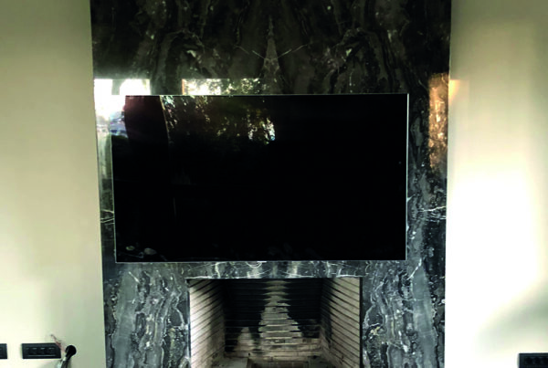 GRIZIO BOOKMATCH MODEL MERMER ŞÖMİNE VE TV ÜNİTESİ